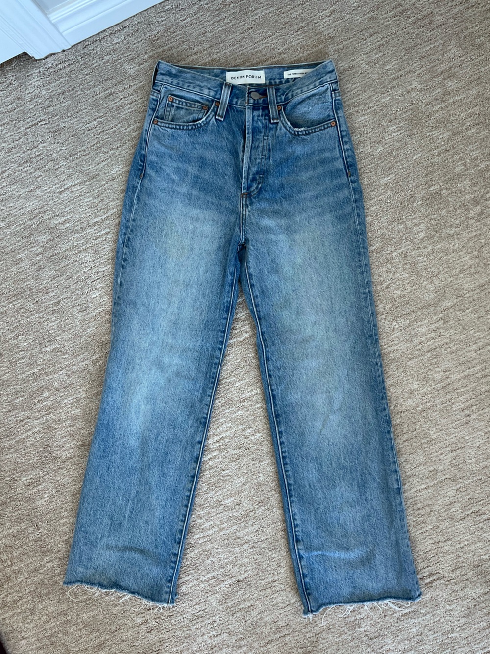 Aritzia denim forum Farrah high rise wide leg jean pant size 24